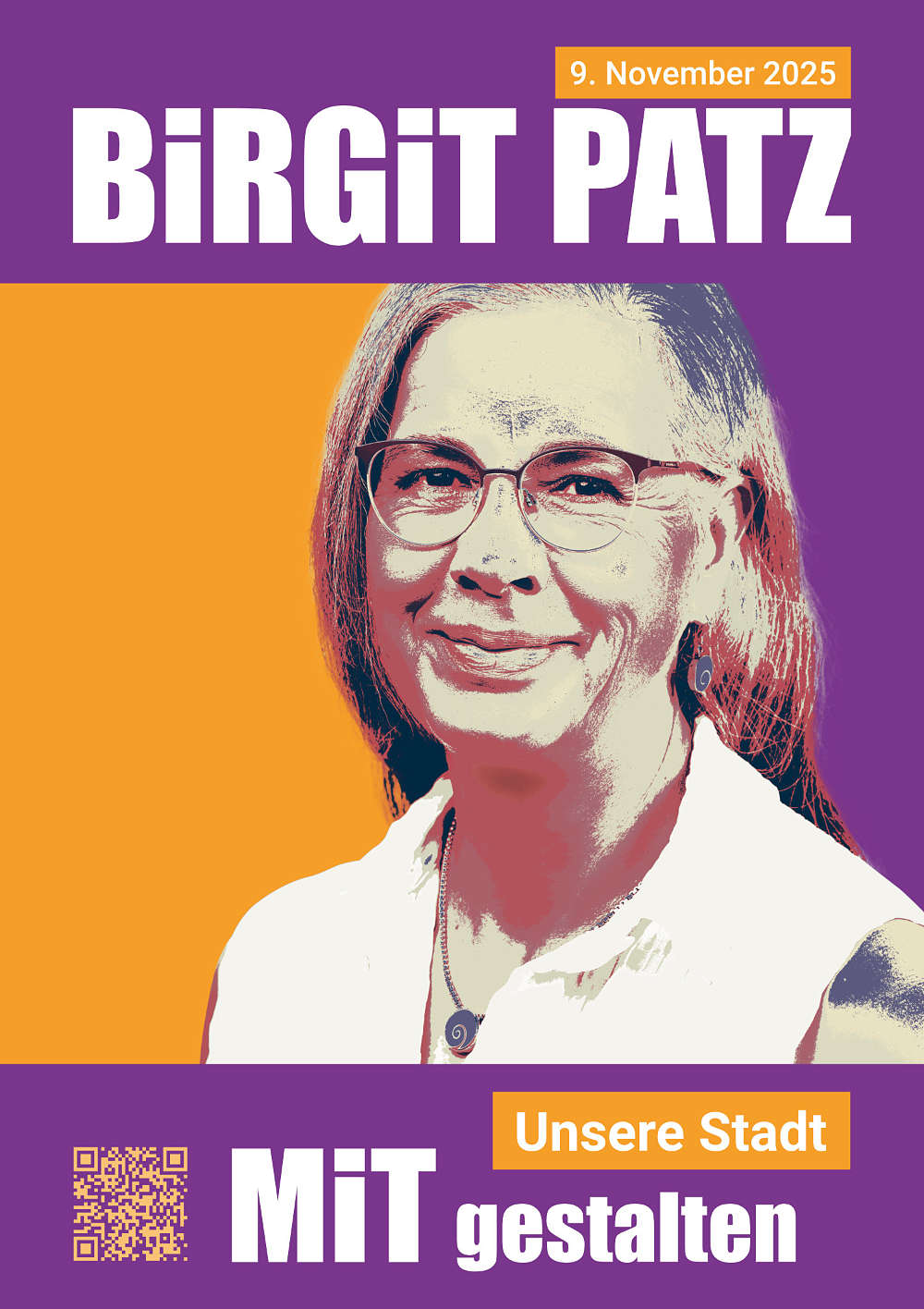 Birgit Patz - Wahlplakat Unsere Stadt MITgestalten